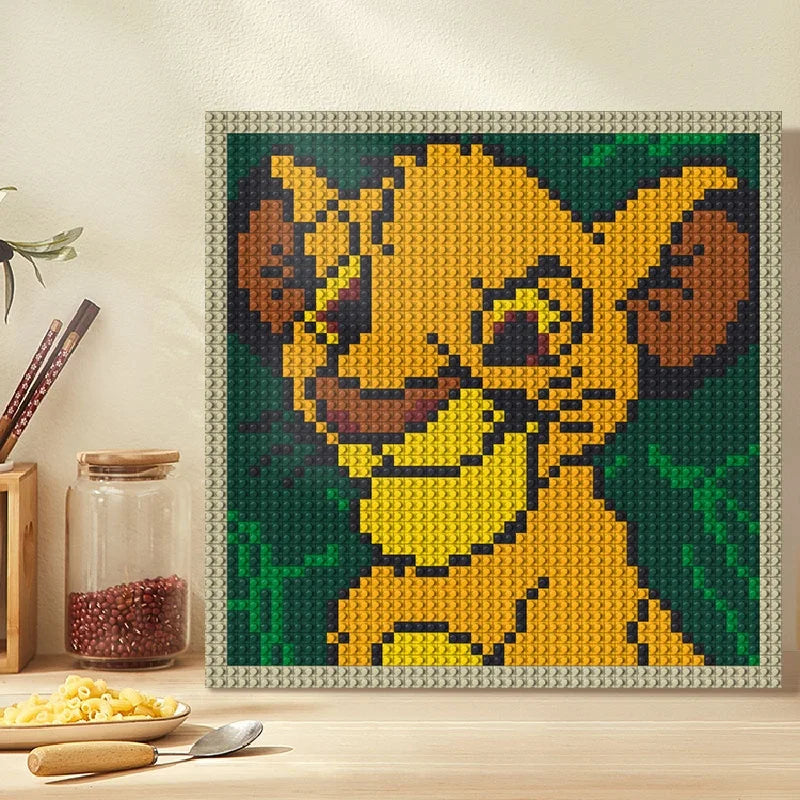 N0134 Simba Lion King Mosaic Wall Art | 2304 PCS