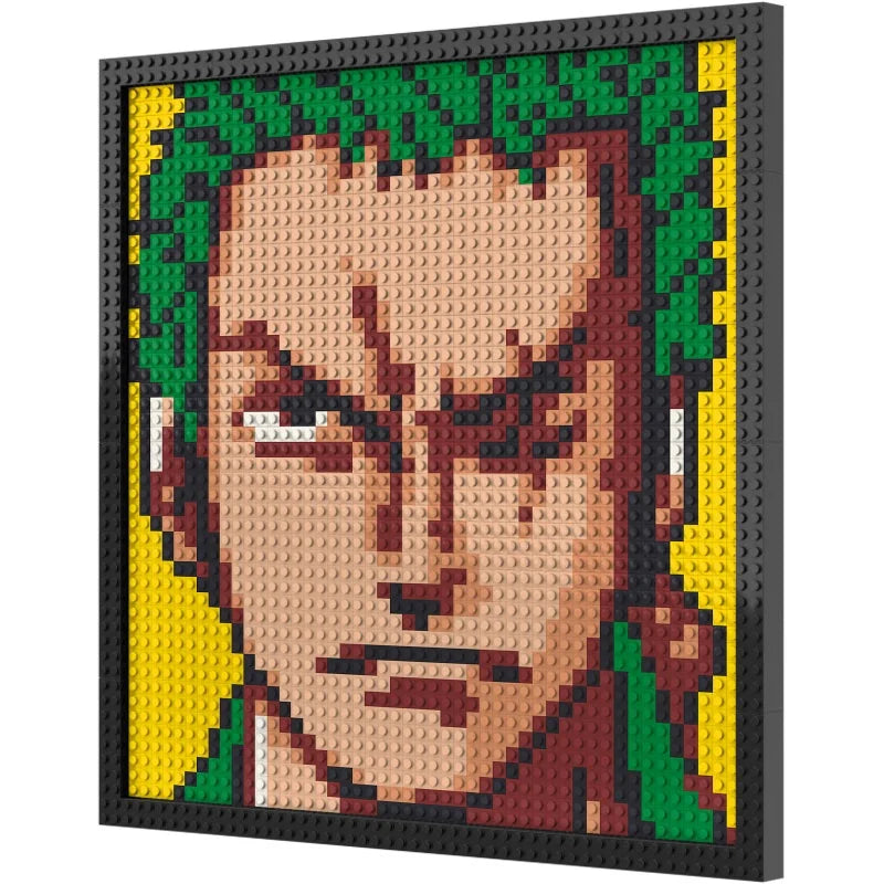 N0087 Zoro One Piece Mosaic Wall Art | 2304 PCS – Brickmania
