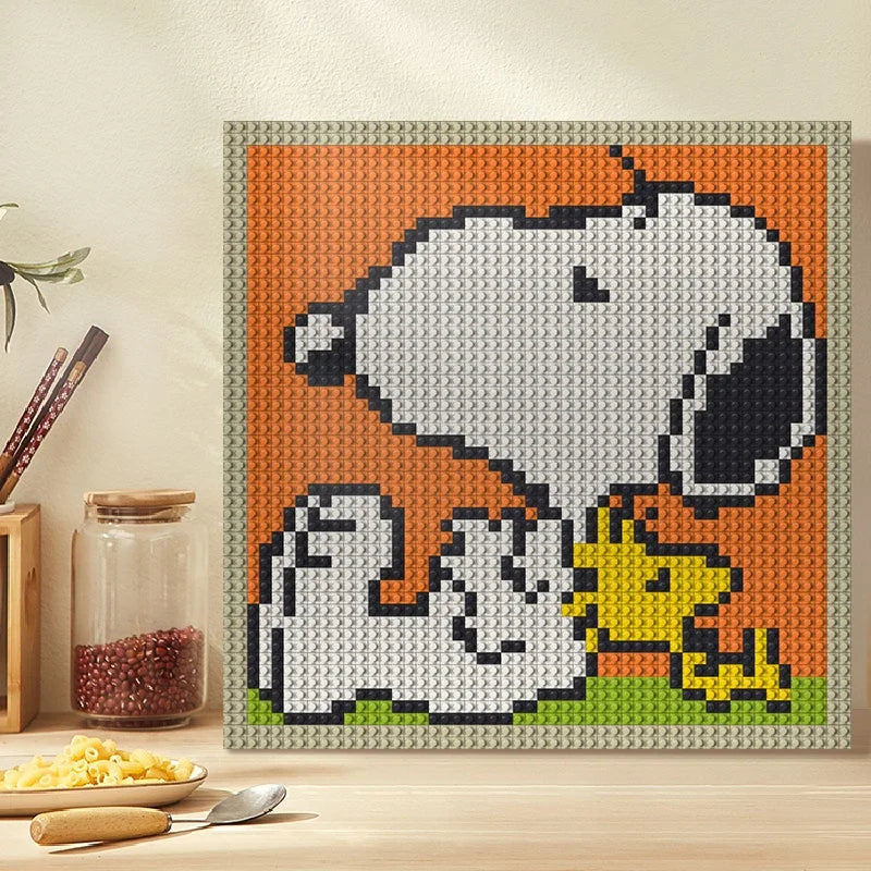 N0053 Snoopy & Woodstock Mosaic Wall Art | 2304 PCS