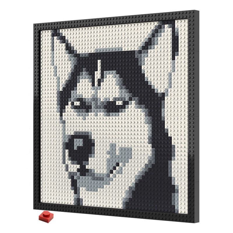 N0061 Husky Dog Mosaic Wall Art | 2304 PCS