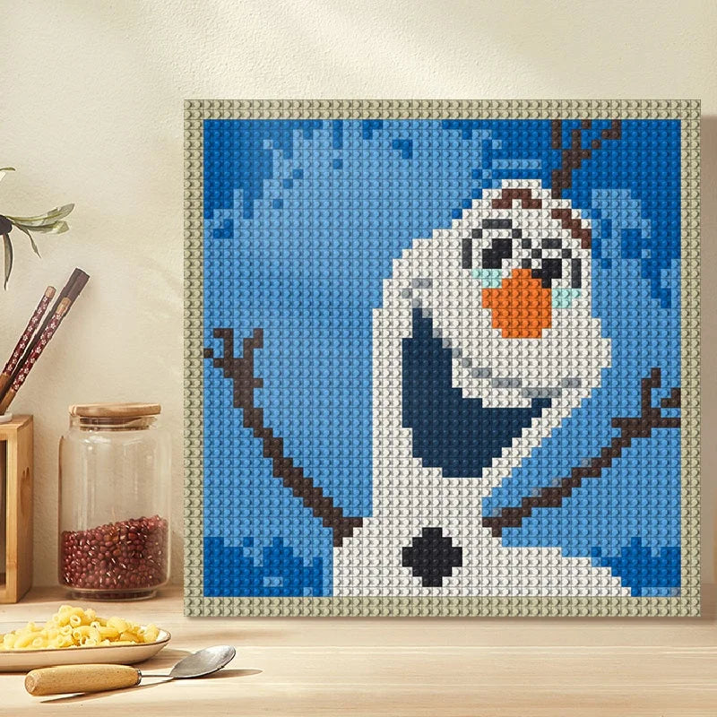 N0127 Olaf Frozen Mosaic Wall Art | 2304 PCS
