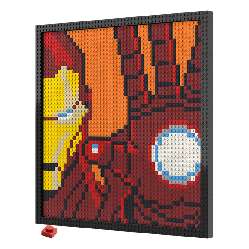 N0002 Iron Man Mosaic Wall Art | 2304 PCS