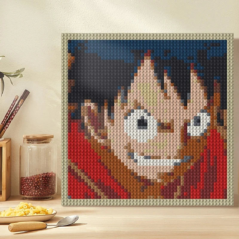 N0221 Monkey D. Luffy Mosaic Wall Art | 2304 PCS