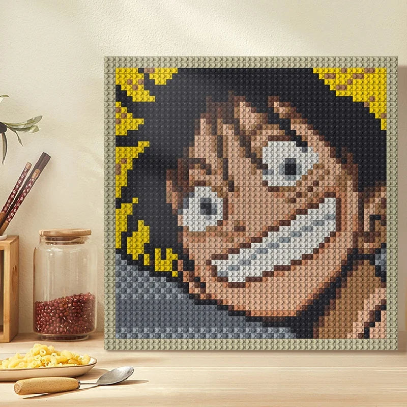 N0086 Luffy One Piece Mosaic Wall Art | 2304 PCS