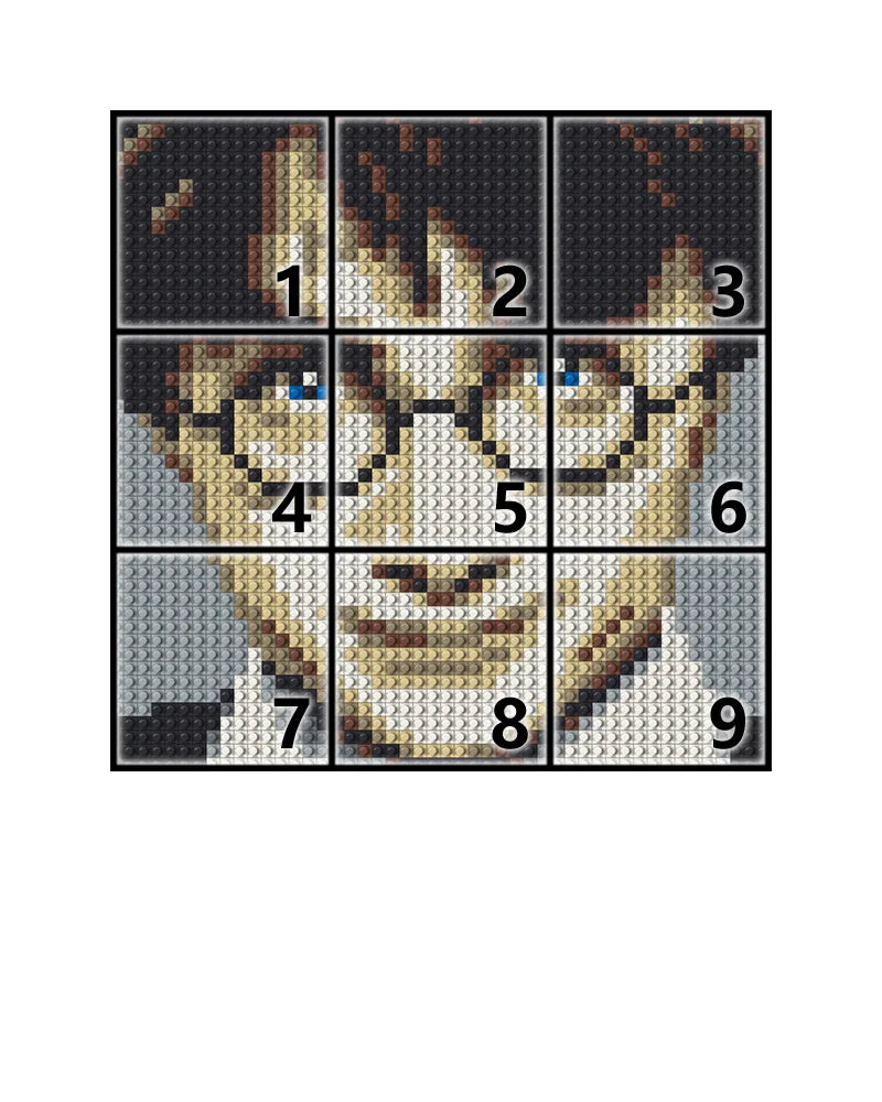 N0004 Harry Potter Mosaic Wall Art | 2304 PCS