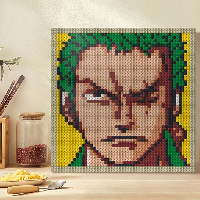 N0087 Zoro One Piece Mosaic Wall Art | 2304 PCS