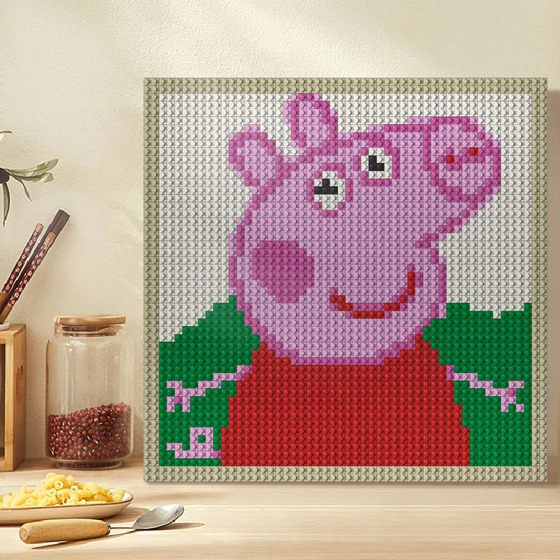 N0057 Peppa Pig Mosaic Wall Art | 2304 PCS