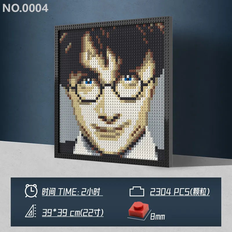 N0004 Harry Potter Mosaic Wall Art | 2304 PCS
