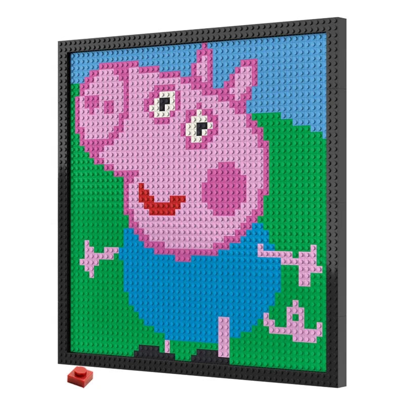 N0058 George Pig Mosaic Wall Art | 2304 PCS