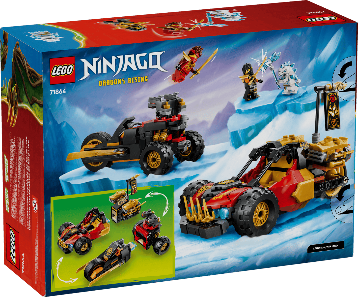LEGO 71864 Ninjago Kai and Cole's Combiner Vehicles | 394 PCS
