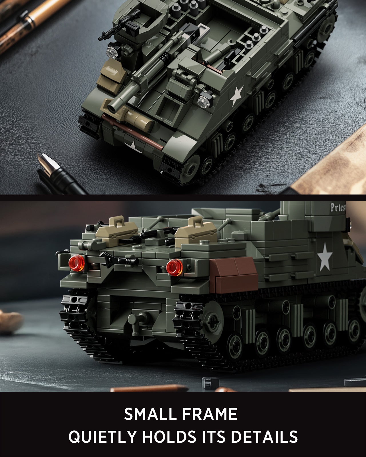 Nifeliz NF10336 M7 Priest Tank Model Building Set | 646 PCS