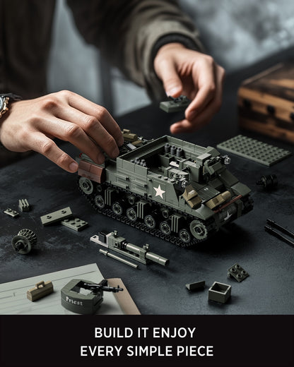 Nifeliz NF10336 M7 Priest Tank Model Building Set | 646 PCS