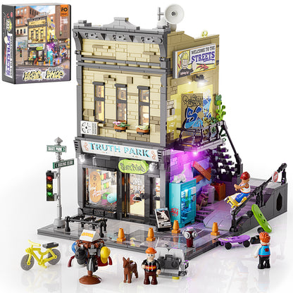 Lumibricks F9051 Skateboard Shop Building Toy Set | 1573 PCS