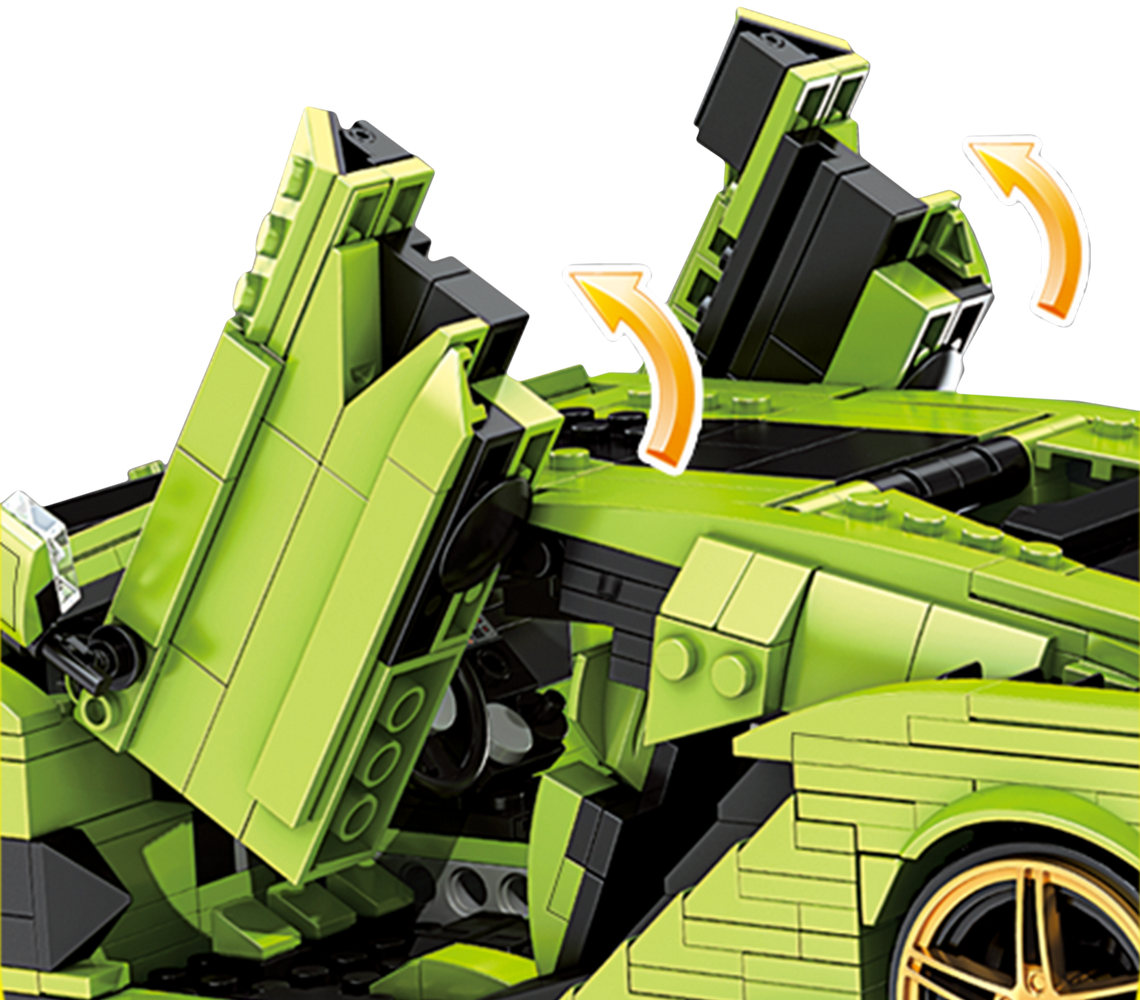 Mould King 10011S Italian Bull SAI Sports Car Building Toy Set | 1249 PCS