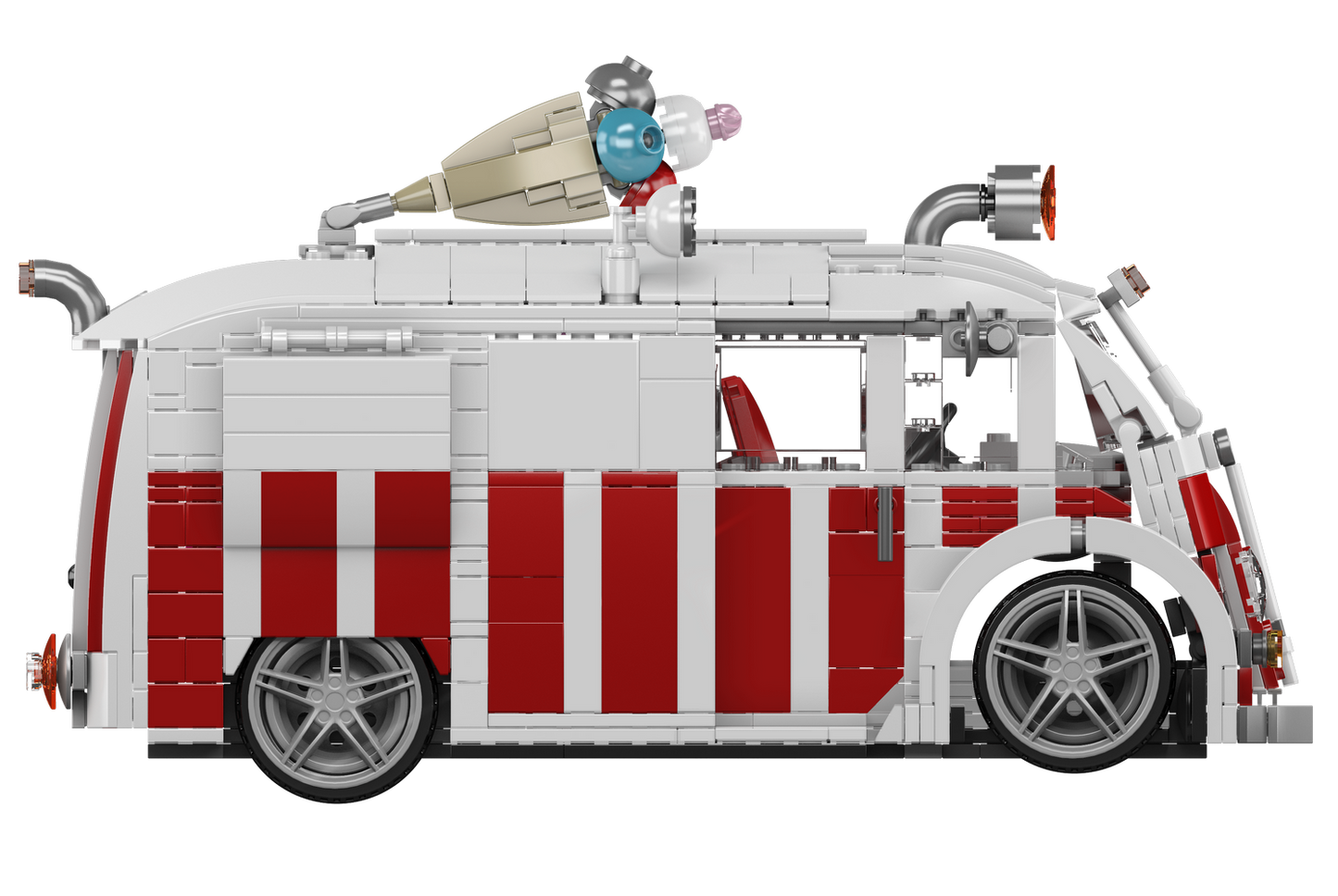 Mould King 10039 Ice Cream Truck Building Toy Set | 1078 PCS