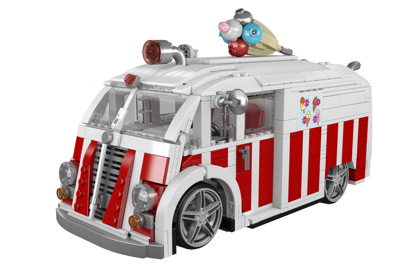 Mould King 10039 Ice Cream Truck Building Toy Set | 1078 PCS