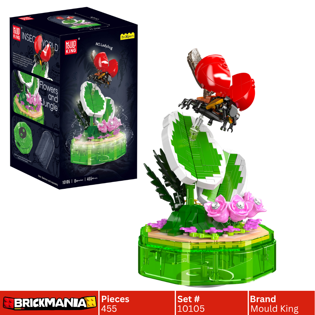 Mould King 10105 Ladybug Music Box with Lightning Building Toy Set | 455 PCS