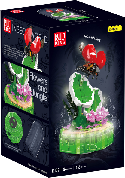 Mould King 10105 Ladybug Music Box with Lightning Building Toy Set | 455 PCS