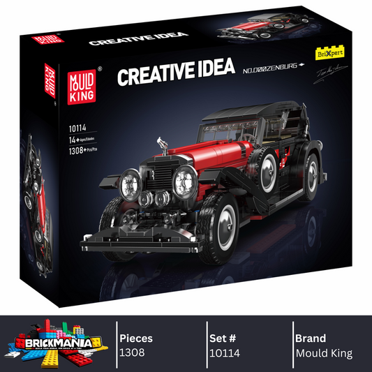 Mould King 10114 Vintage Convertible Car Model Building Toy Set | 1308 PCS