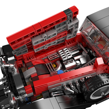 Mould King 10114 Vintage Convertible Car Model Building Toy Set | 1308 PCS