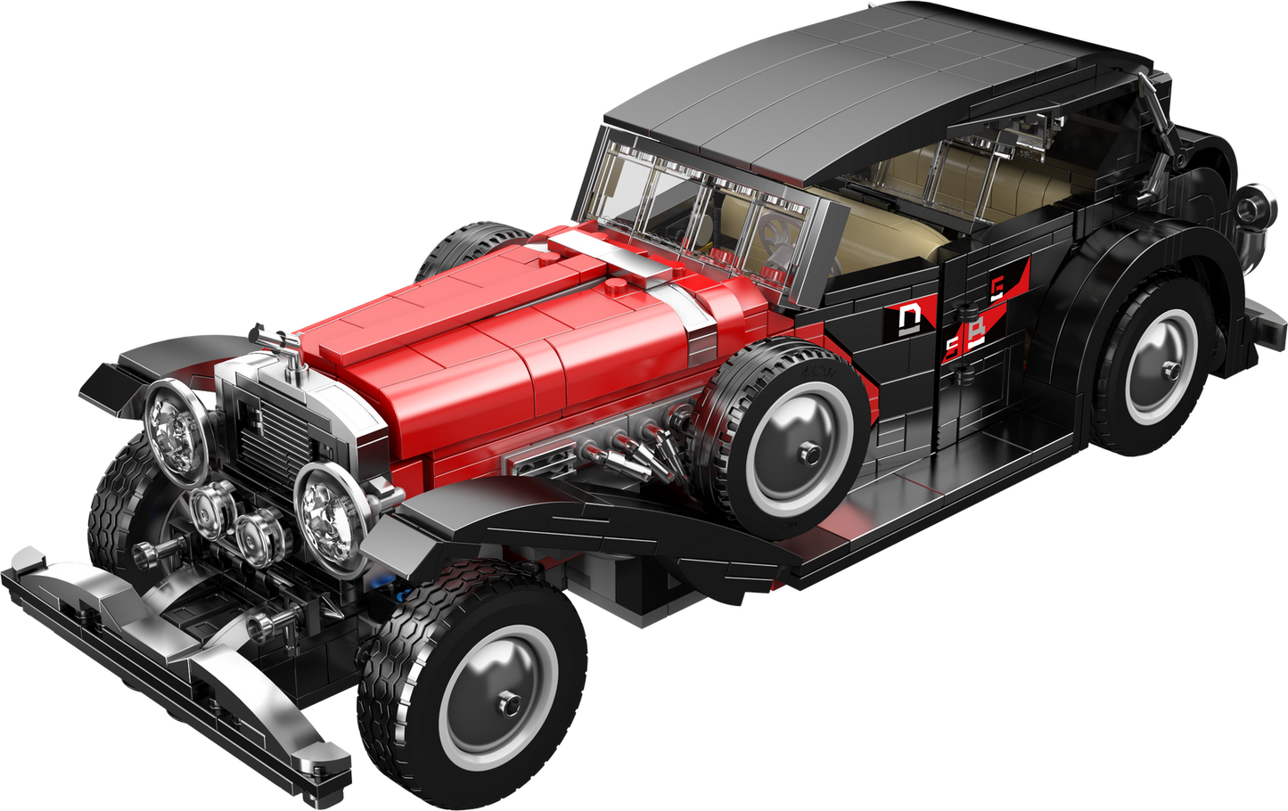 Mould King 10114 Vintage Convertible Car Model Building Toy Set | 1308 PCS