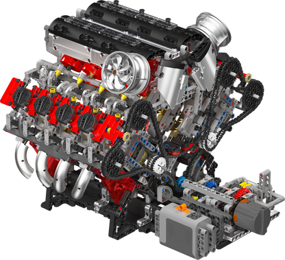 Mould King 10130 Ferrari 488 Motorised V8 Engine Building Toy Set | 2718 PCS