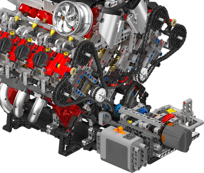 Mould King 10130 Ferrari 488 Motorised V8 Engine Building Toy Set | 2718 PCS