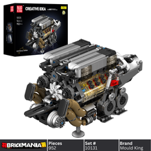 Mould King 10131 Motorized Bugatti W16 Engine Building Toy Set | 952 PCS