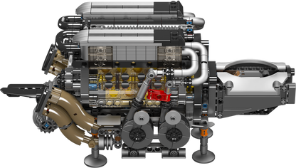 Mould King 10131 Motorized Bugatti W16 Engine Building Toy Set | 952 PCS