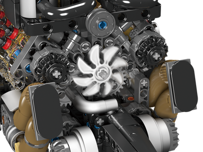 Mould King 10131 Motorized Bugatti W16 Engine Building Toy Set | 952 PCS