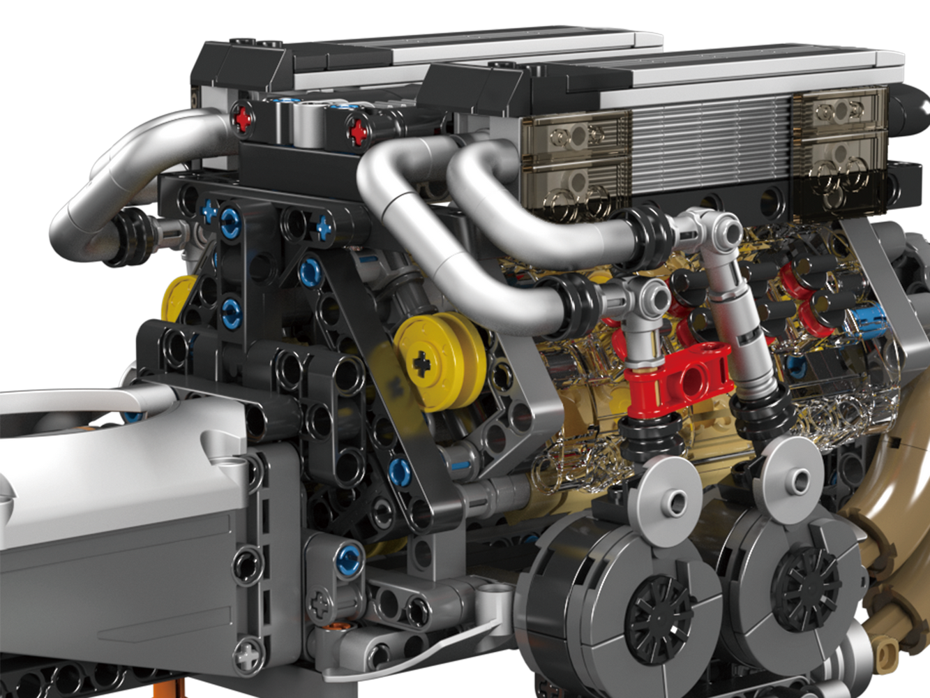 Mould King 10131 Motorized Bugatti W16 Engine Building Toy Set | 952 PCS