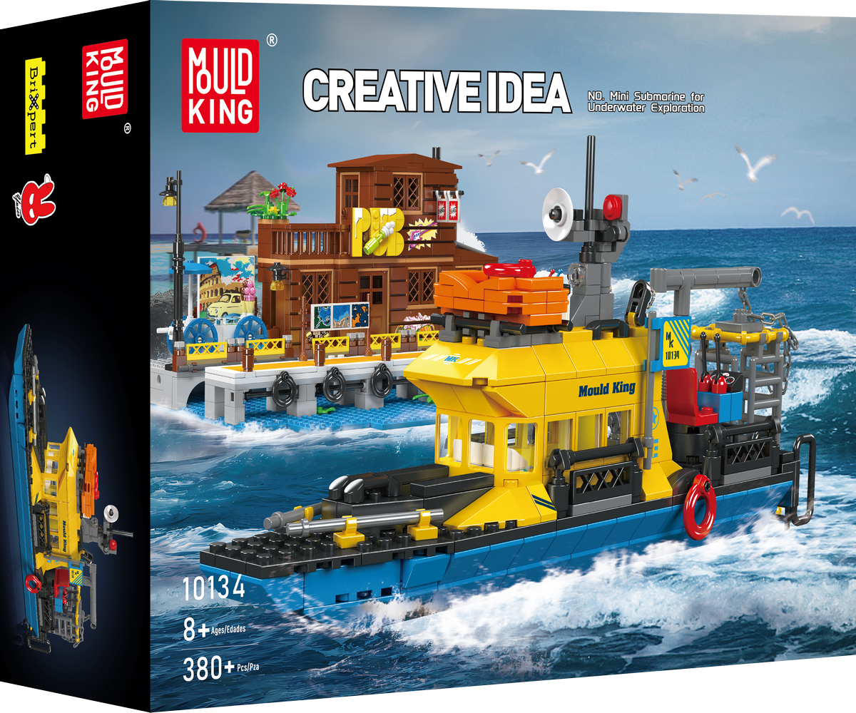 Mould King 10134 Mini Underwater Exploration Ship Building Toy Set | 380 PCS