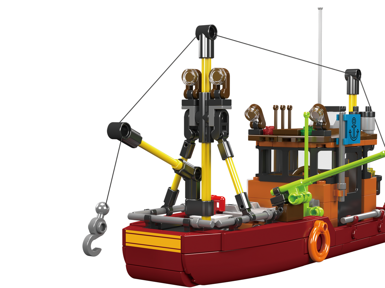 Mould King 10135 Angling Boat Building Toy Set | 403 PCS