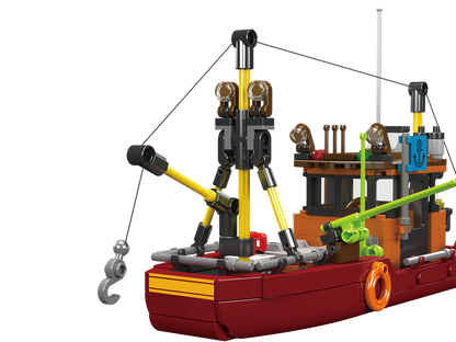 Mould King 10135 Angling Boat Building Toy Set | 403 PCS