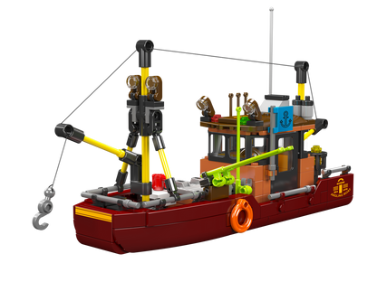 Mould King 10135 Angling Boat Building Toy Set | 403 PCS