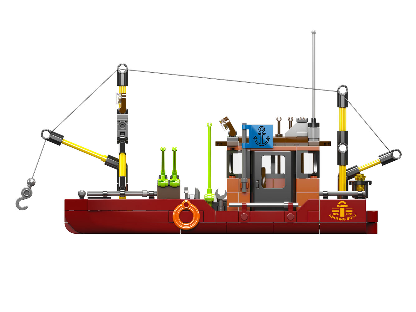 Mould King 10135 Angling Boat Building Toy Set | 403 PCS