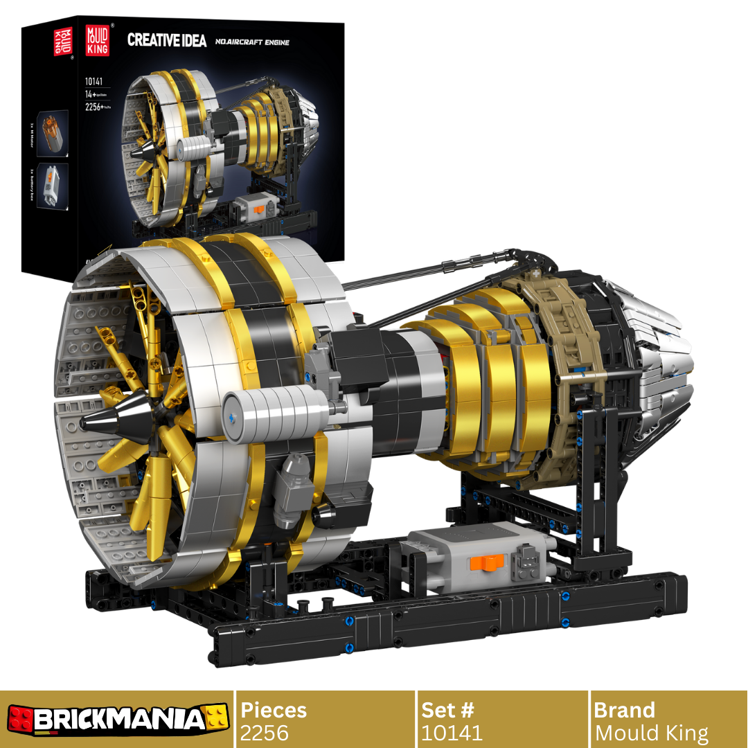 Mould King 10141 Motorized Jet Engine Building Toy Set | 2256 PCS