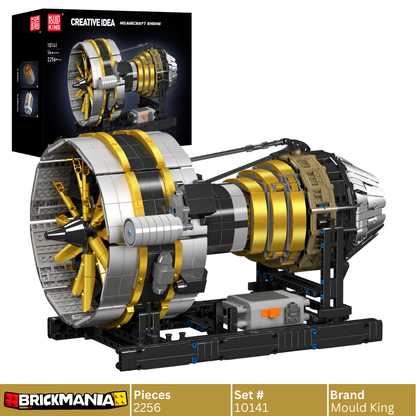 Mould King 10141 Motorized Jet Engine Building Toy Set | 2256 PCS
