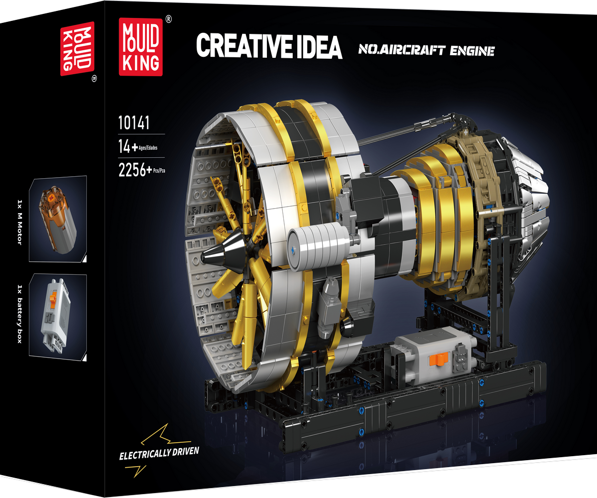 Mould King 10141 Motorized Jet Engine Building Toy Set | 2256 PCS