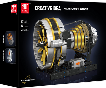 Mould King 10141 Motorized Jet Engine Building Toy Set | 2256 PCS
