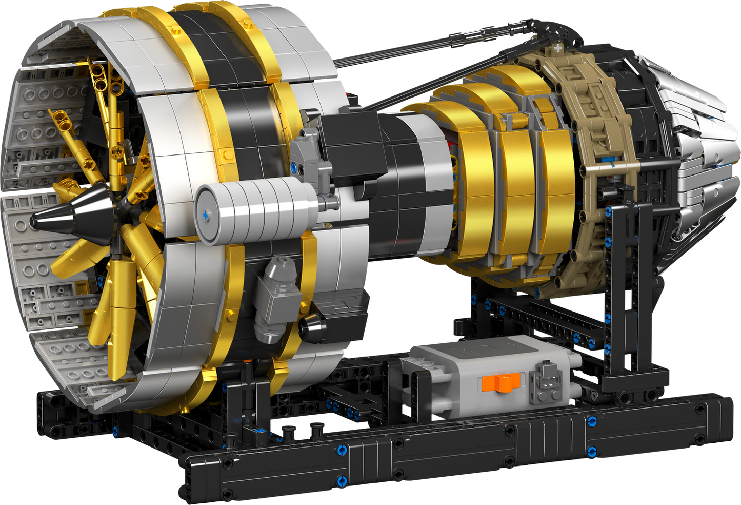 Mould King 10141 Motorized Jet Engine Building Toy Set | 2256 PCS