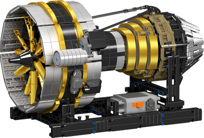 Mould King 10141 Motorized Jet Engine Building Toy Set | 2256 PCS