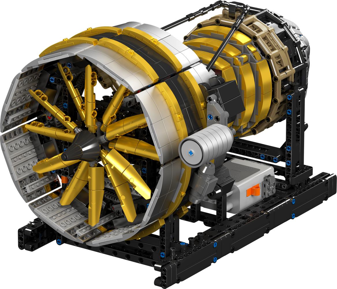 Mould King 10141 Motorized Jet Engine Building Toy Set | 2256 PCS