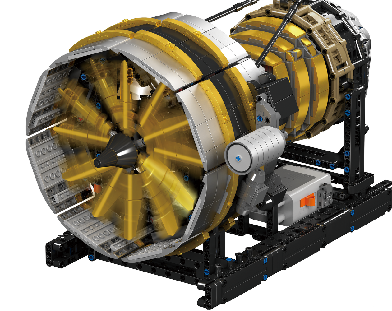 Mould King 10141 Motorized Jet Engine Building Toy Set | 2256 PCS