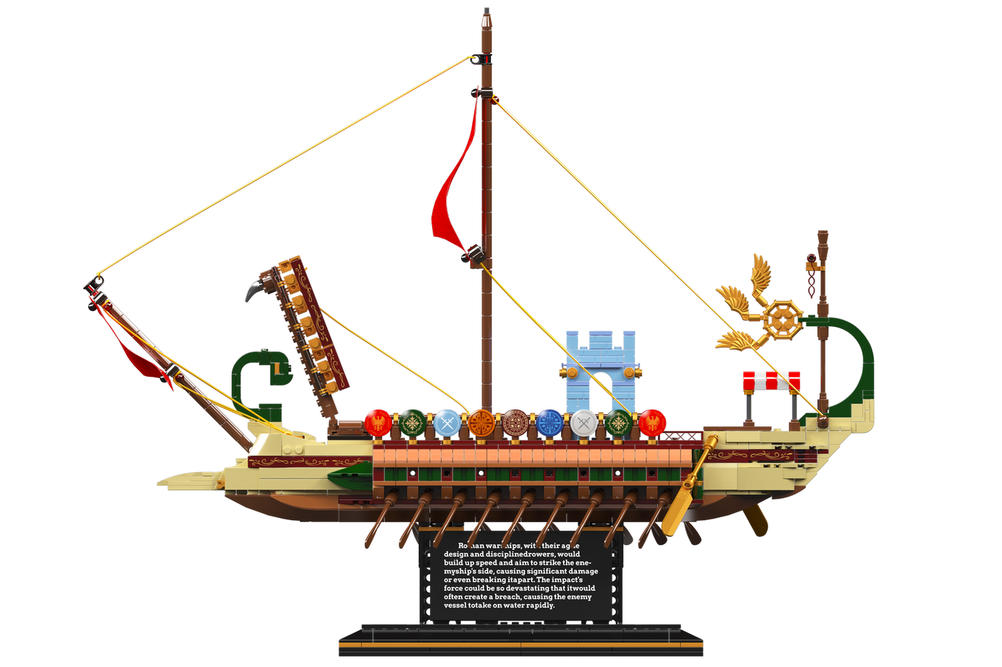 Mould King 10156 Ship Roman Imperium Warship Building Toy Set | 1466 PCS