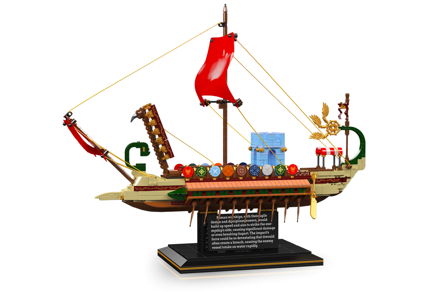 Mould King 10156 Ship Roman Imperium Warship Building Toy Set | 1466 PCS