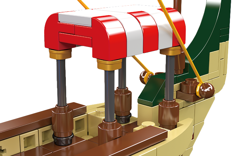 Mould King 10156 Ship Roman Imperium Warship Building Toy Set | 1466 PCS