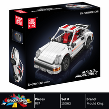 Mould King 15063 911 Pull-Back Sports Car Building Toy Set | 824 PCS