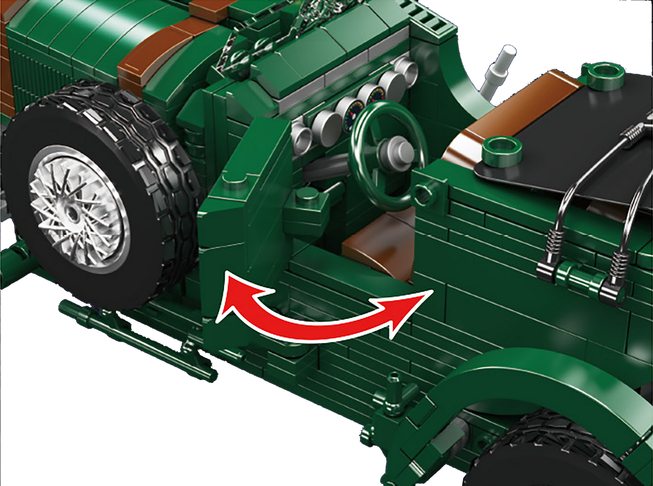 Mould King 10166 Classic Blower Vintage Car Model Building Toy Set | 1147 PCS