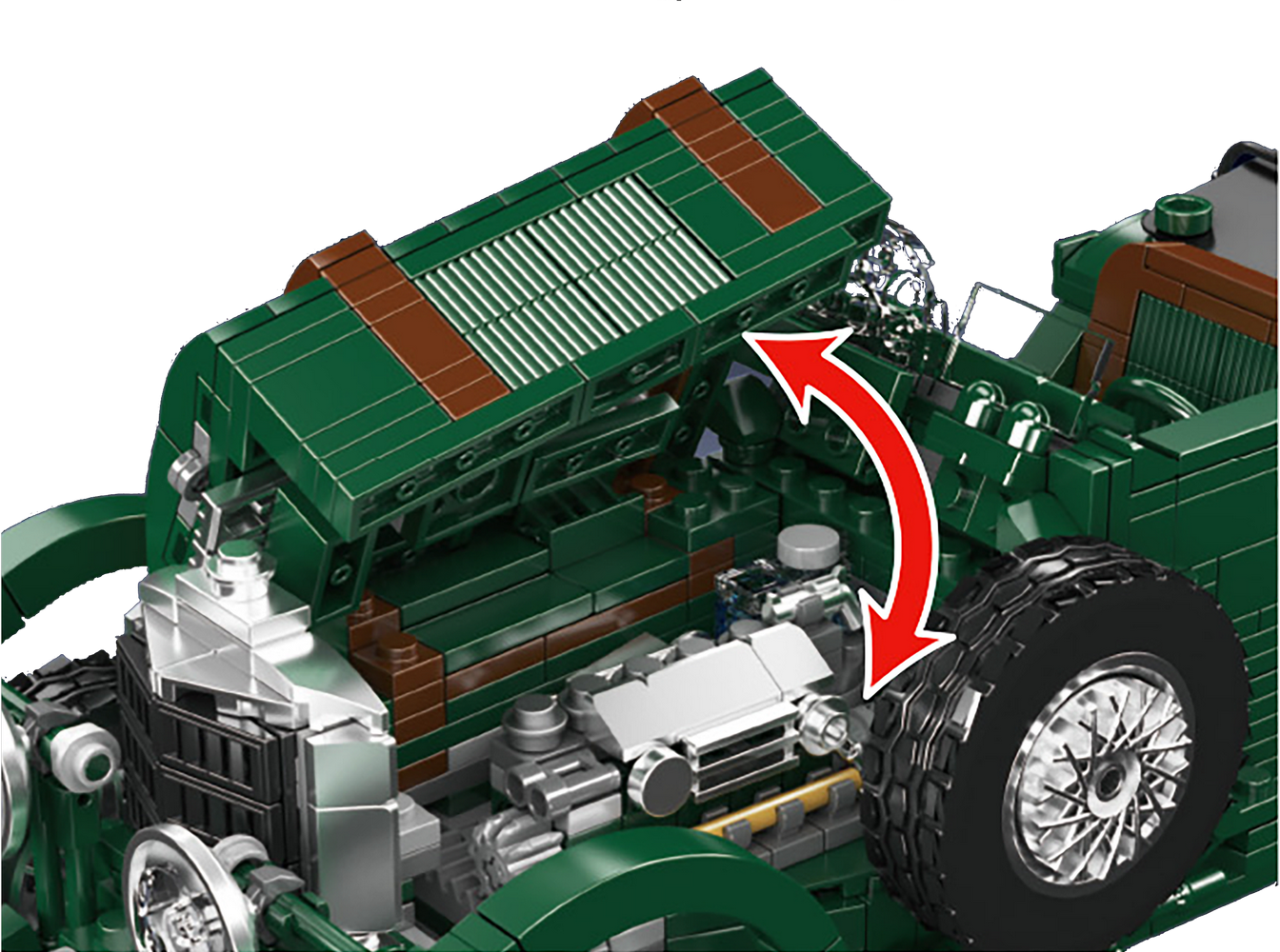 Mould King 10166 Classic Blower Vintage Car Model Building Toy Set | 1147 PCS